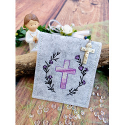 Stickdatei - Kreuz Kranz